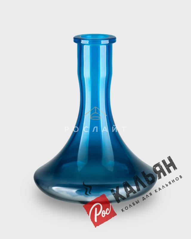 Колба для кальяна "Craft" синяя и дым покраска