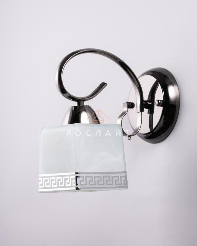 Плафон для люстр Луфи "Ируна" белый с серебром