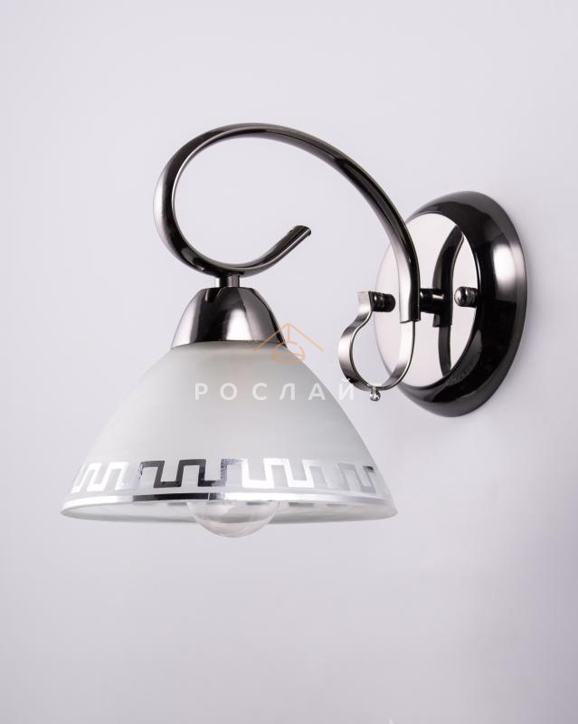 Плафон для люстр Лекса "Комби" белый с серебром