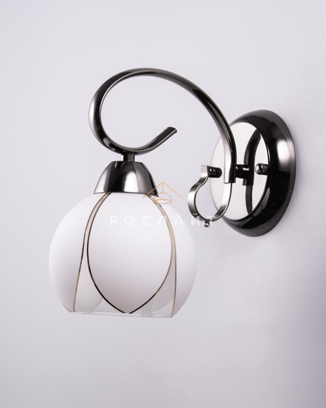 Плафон для люстр Полусфера "Тюльпо" белый с золотом