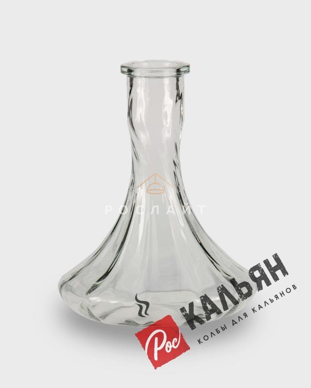 Колба для кальяна "Craft" прозрачная рифлёная