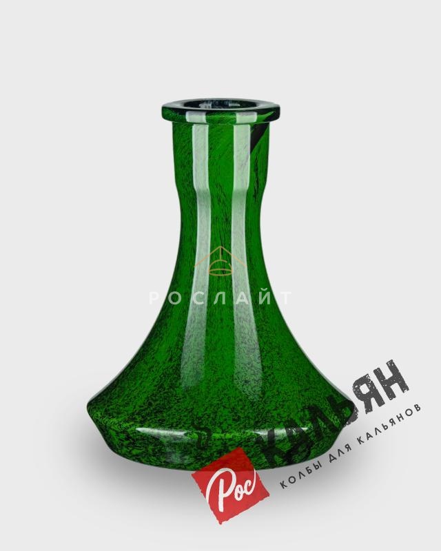 Колба для кальяна "Mini Craft" зелёный и чёрный алебастр