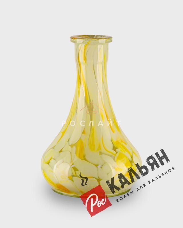 Колба для кальяна "Капля" жёлтая крошка