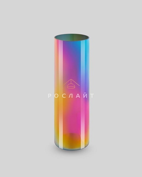 Ваза "Цилиндр" Напыление розовая радуга