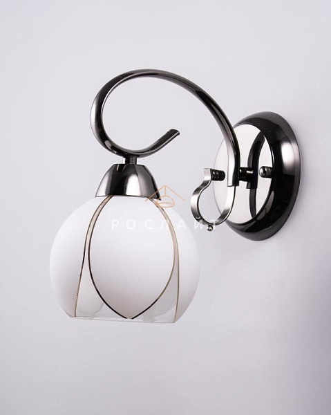 Плафон для люстр Полусфера "Тюльпо" белый с золотом