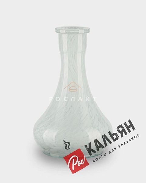 Колба для кальяна "Капля" белая крошка